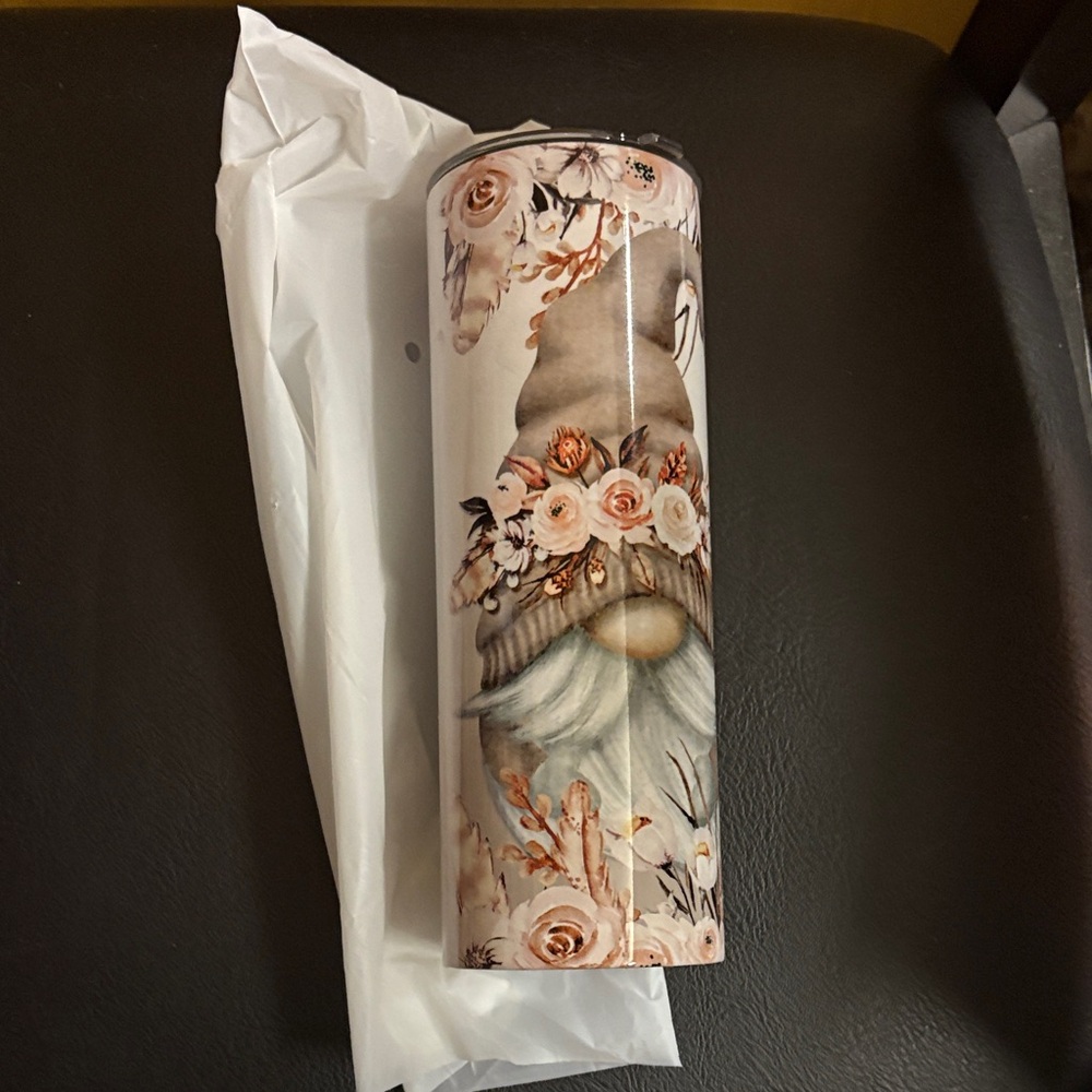 Floral Gnome Tumbler